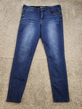 Democracy Ab Solution Straight Leg Jeans Women's Size 10 Blue Dark Wash Denim